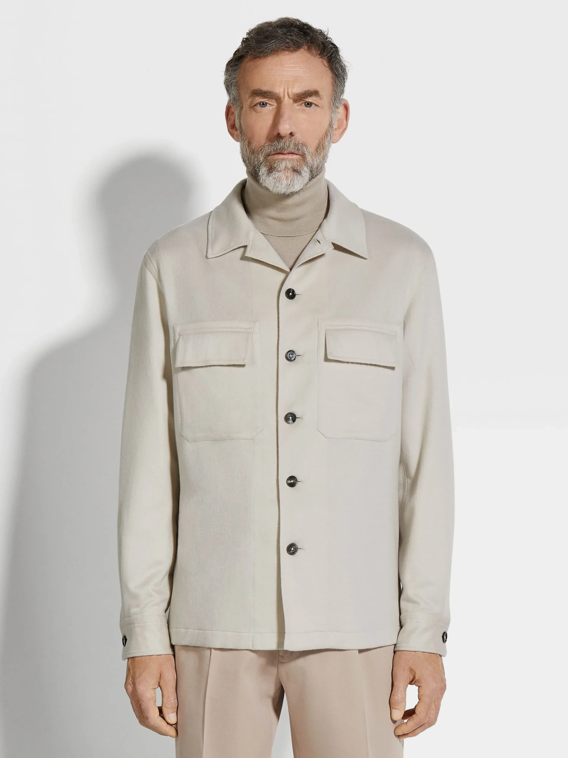 Overshirts And Chore Jackets>ZEGNA Oasi Cashmere Alba Overshirt White