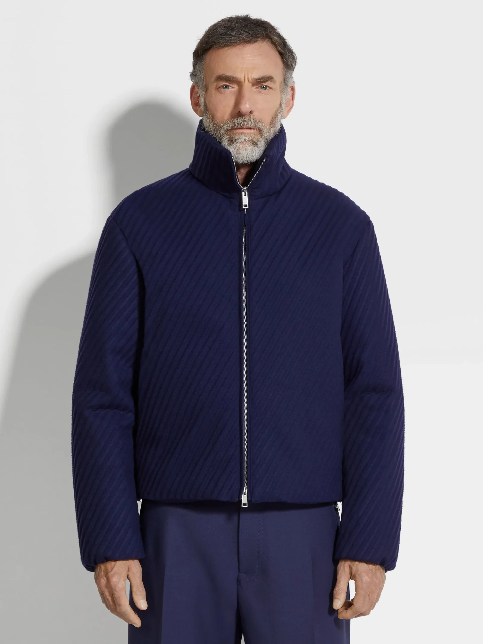 Travel In Style|Jackets And Coats>ZEGNA Oasi Cashmere Blouson InkBlue