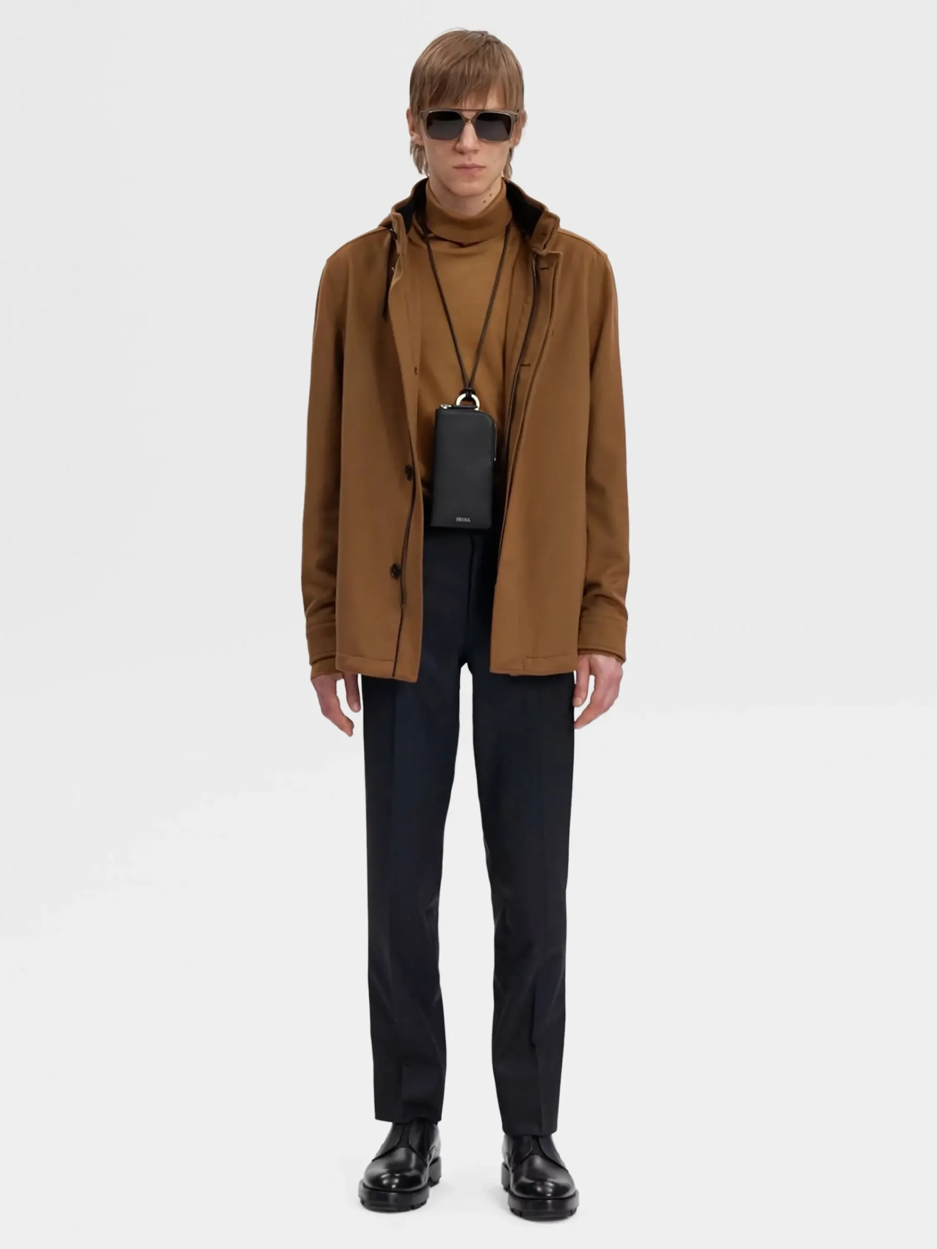 Jackets And Coats>ZEGNA Oasi Cashmere Cima Overjacket Foliage
