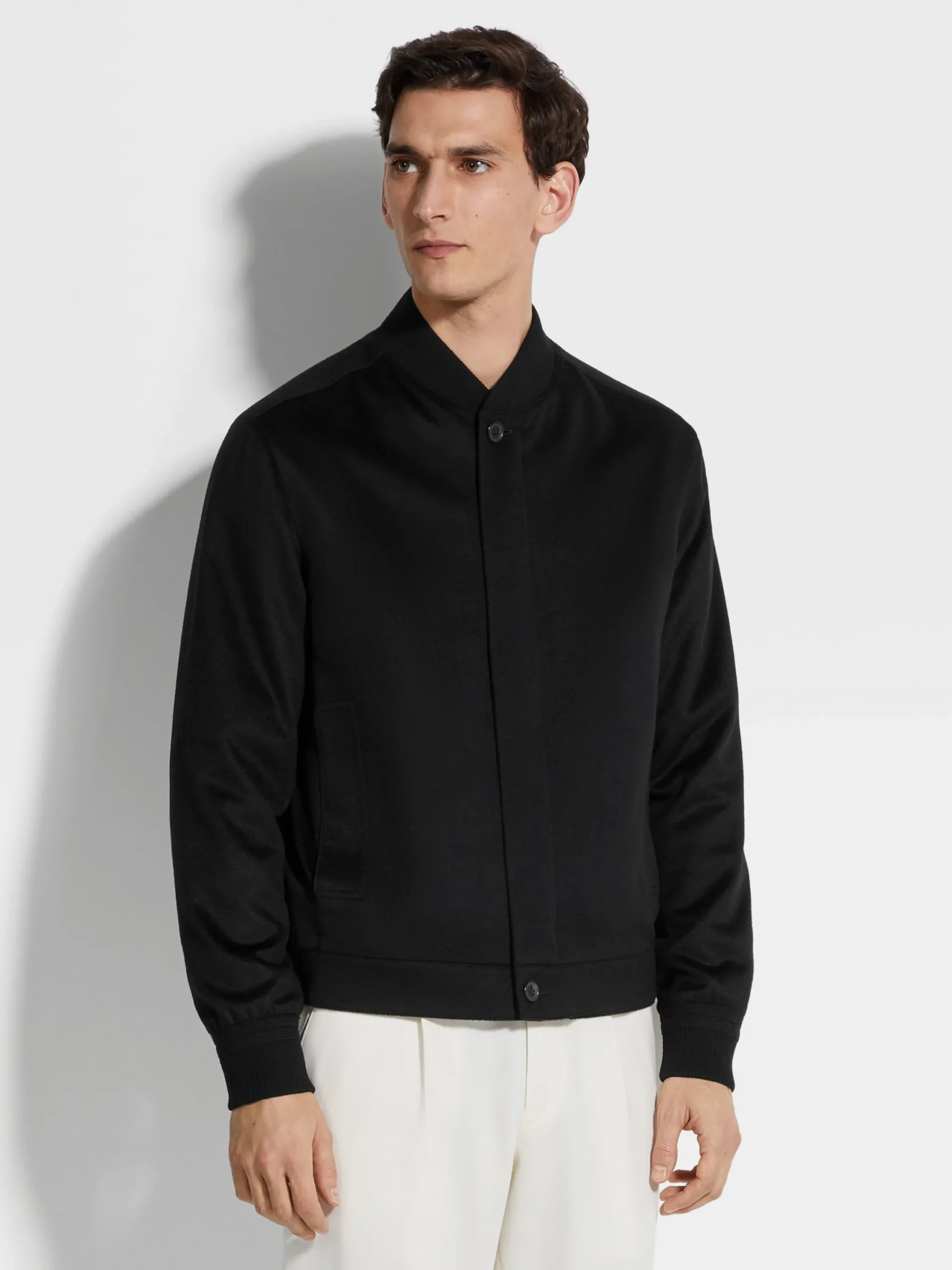 Travel In Style|Jackets And Coats>ZEGNA Oasi Cashmere Elements Bomber Black