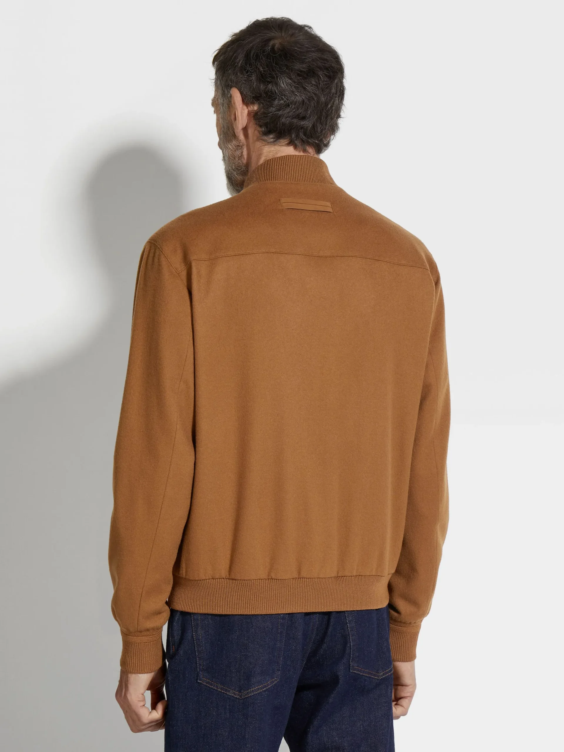 Jackets And Coats>ZEGNA Oasi Cashmere Elements Bomber DarkFoliage