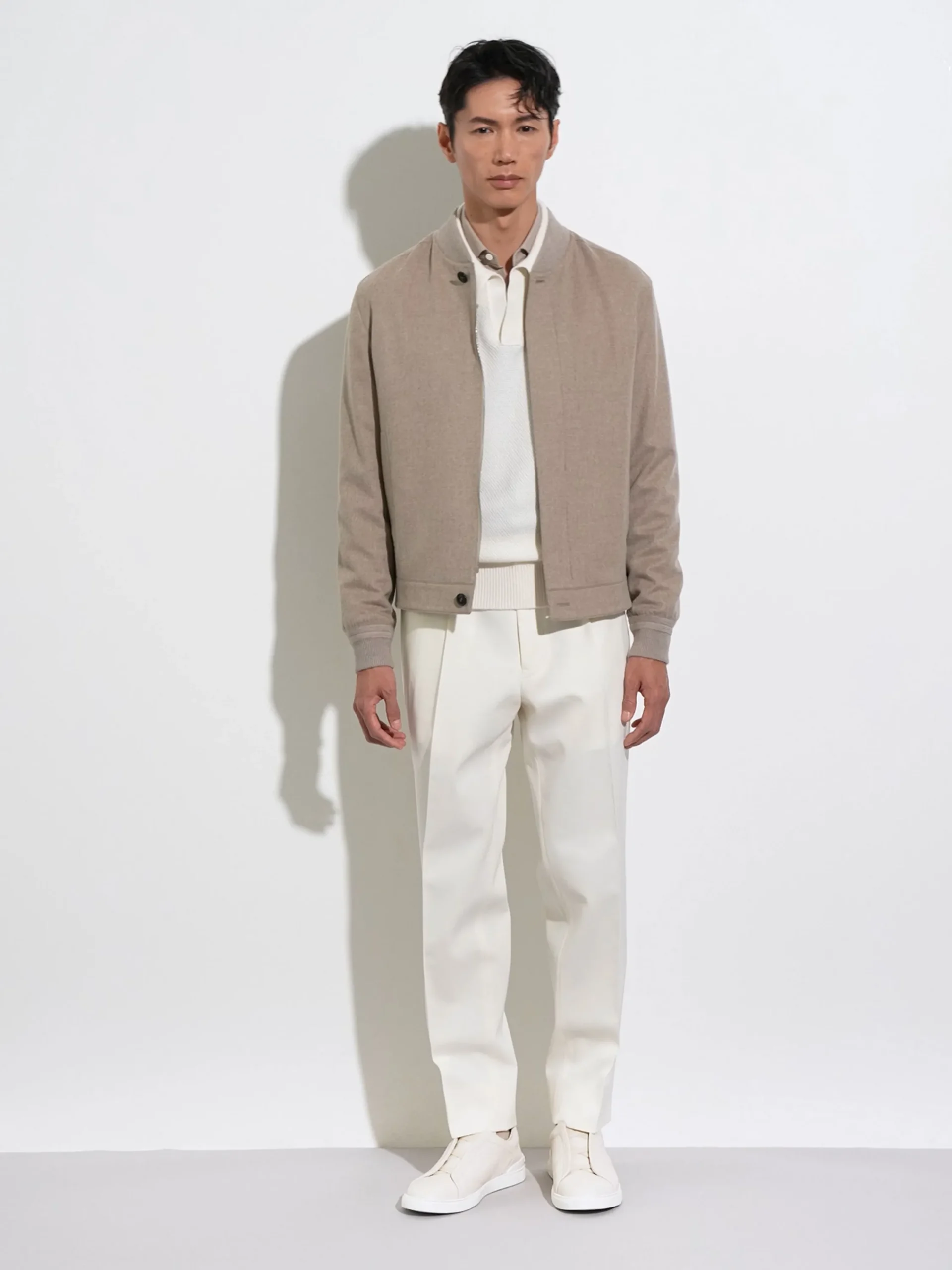 Jackets And Coats>ZEGNA Oasi Cashmere Elements Bomber LightTaupe