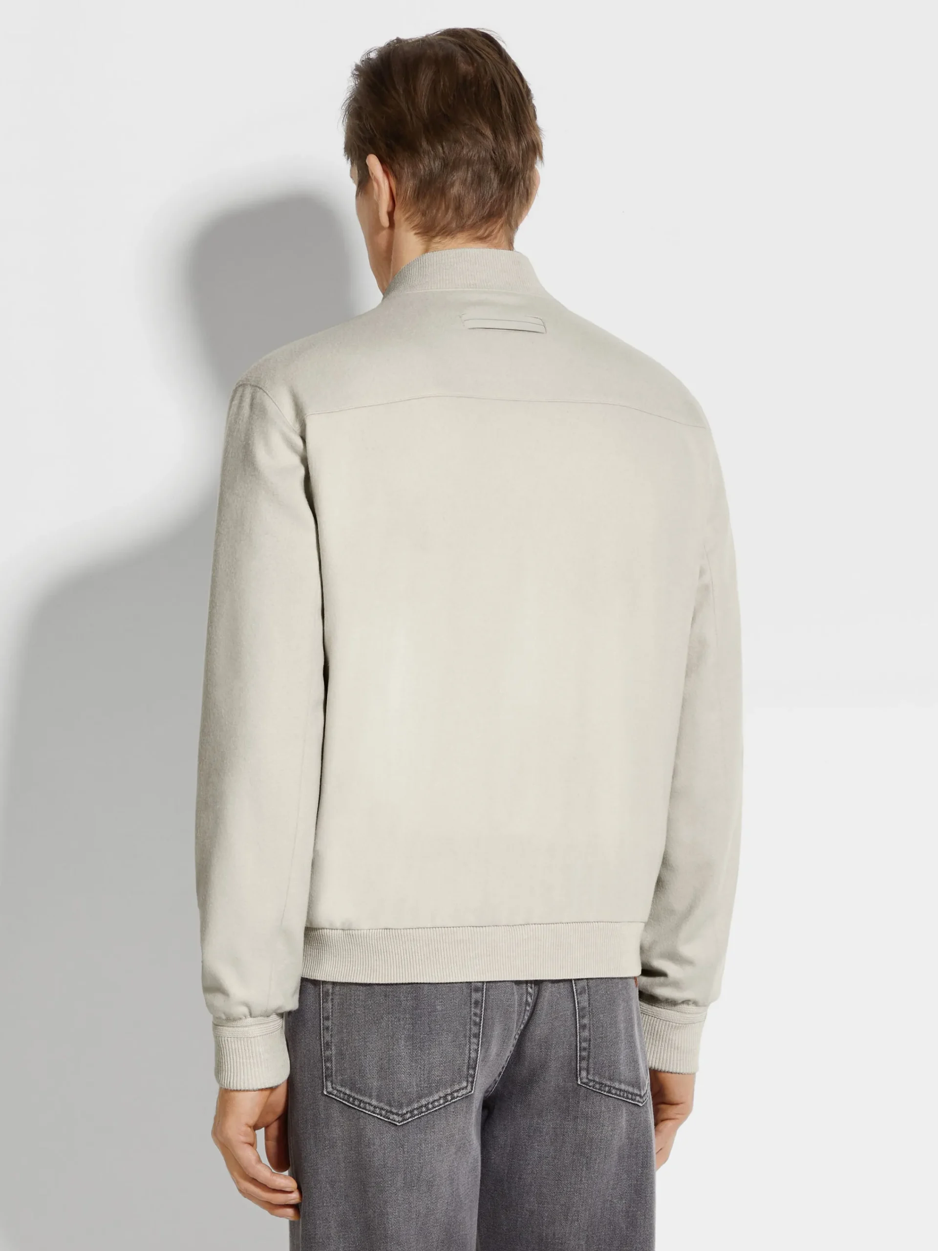 Jackets And Coats>ZEGNA Oasi Cashmere Elements Bomber White