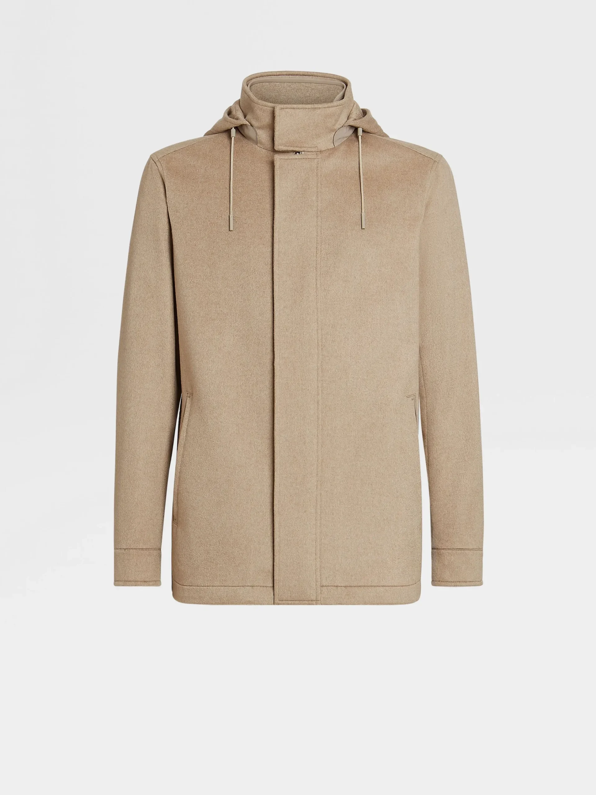 Jackets And Coats>ZEGNA Oasi Cashmere Elements Cima Overjacket LightTaupe