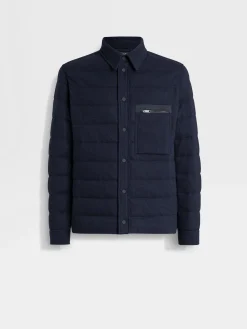 Travel In Style|Down Jackets>ZEGNA Oasi Cashmere Elements Jacket NavyBlue