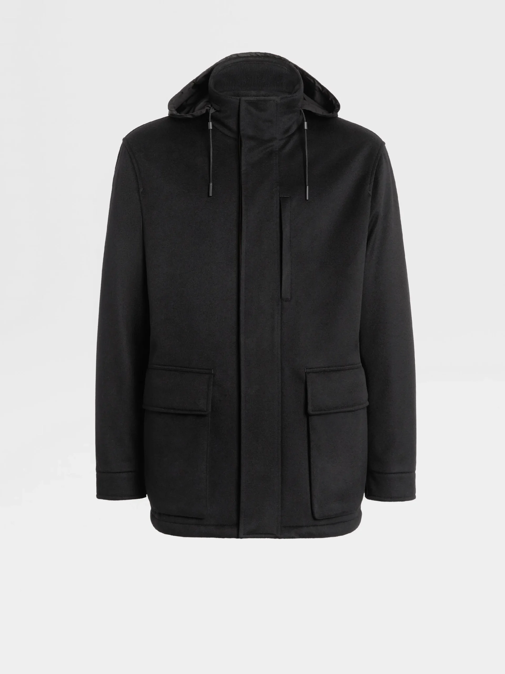 Jackets And Coats>ZEGNA Oasi Cashmere Elements Vetta Overjacket Black