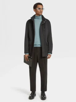 Jackets And Coats>ZEGNA Oasi Cashmere Elements Vetta Overjacket Black