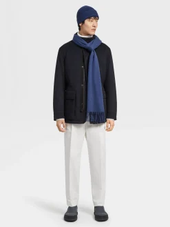 Jackets And Coats>ZEGNA Oasi Cashmere Elements Vetta Overjacket NavyBlue