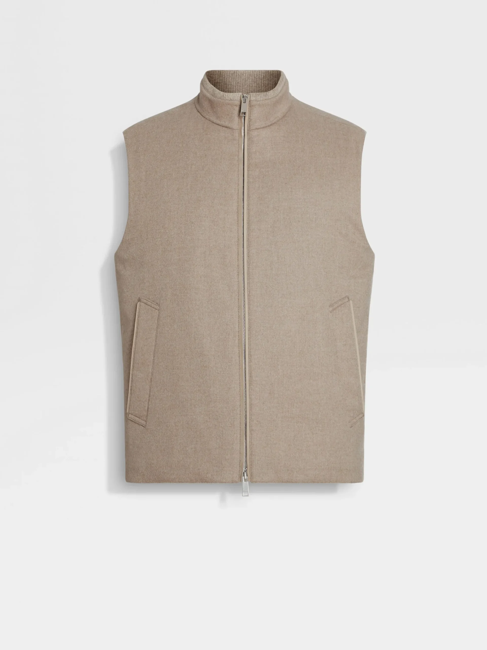 Travel In Style|Down Jackets>ZEGNA Oasi Cashmere Elements Vest LightTaupe