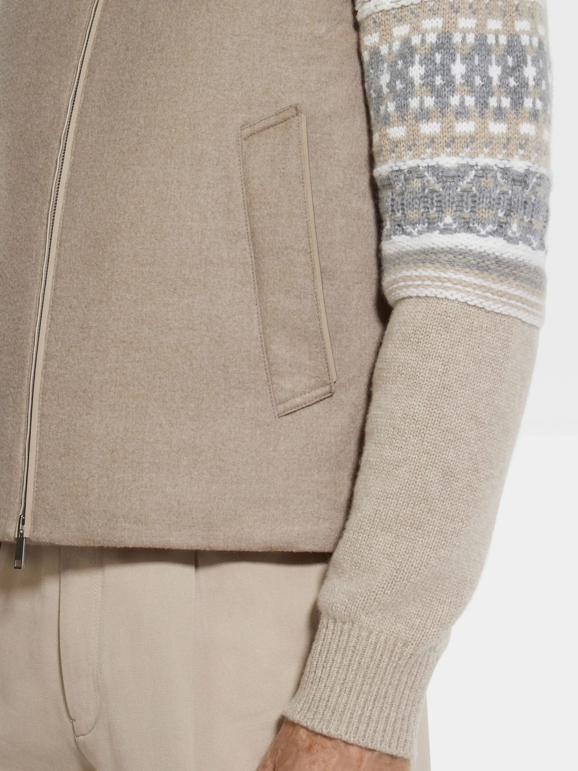 Travel In Style|Down Jackets>ZEGNA Oasi Cashmere Elements Vest LightTaupe