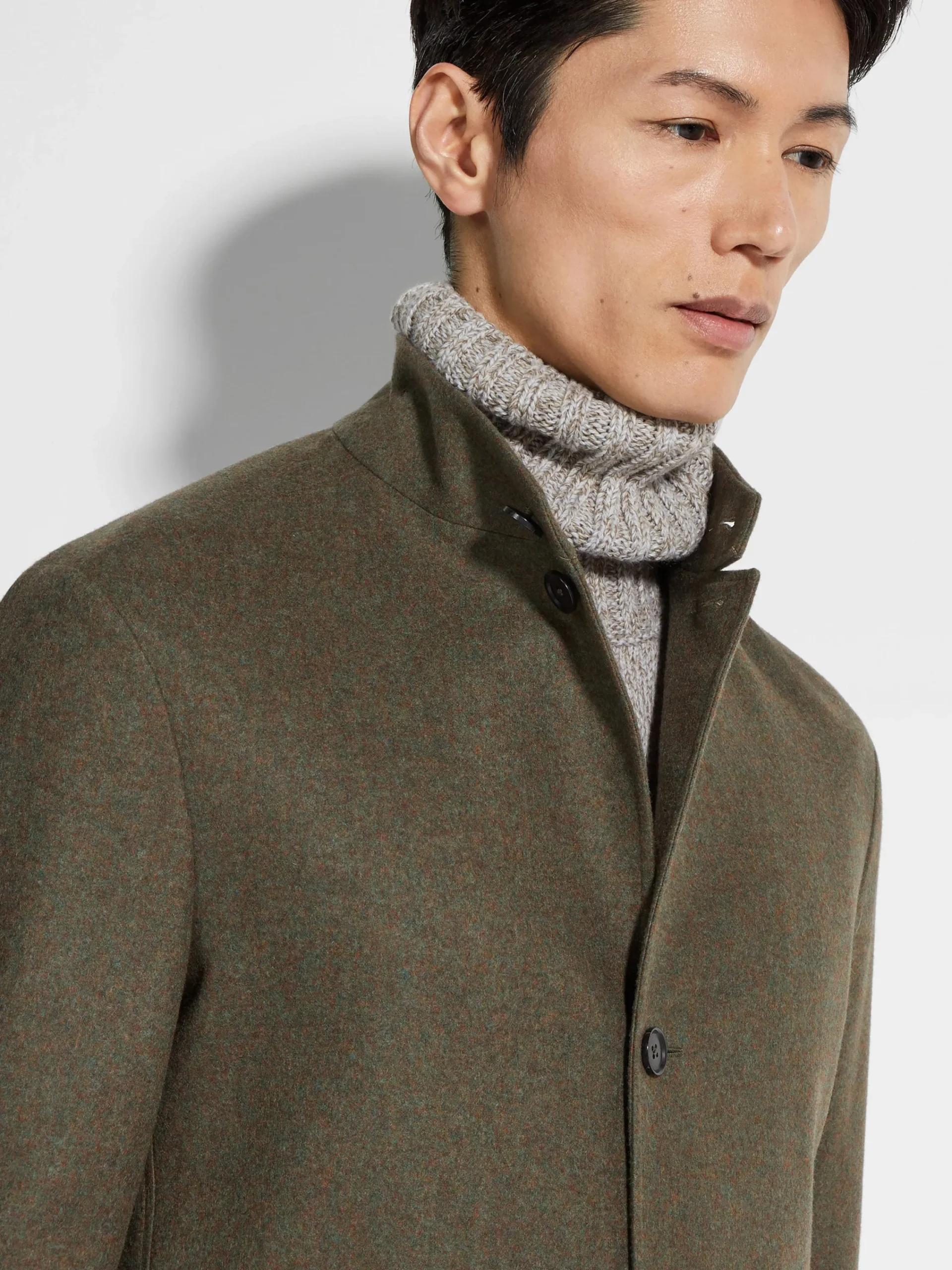Travel In Style|Overshirts And Chore Jackets>ZEGNA Oasi Cashmere Il Conte Jacket ArmyGreenMultimélange