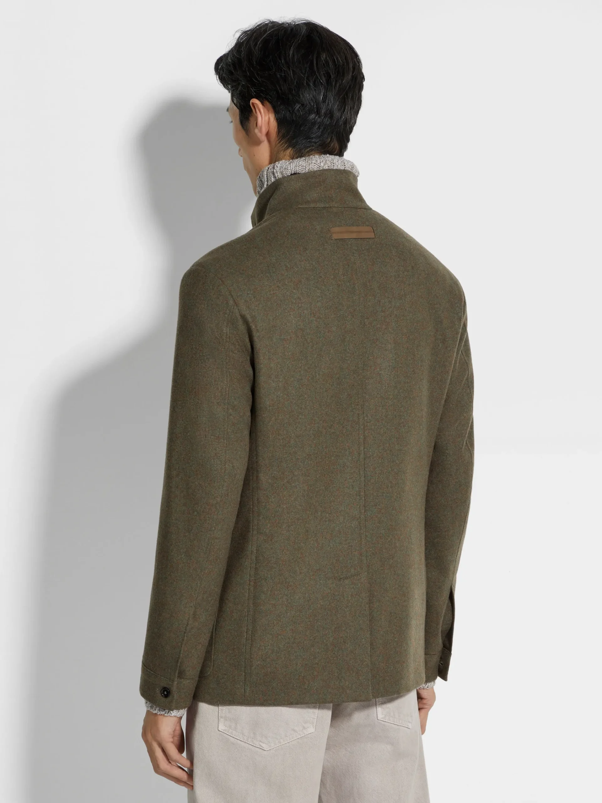 Travel In Style|Overshirts And Chore Jackets>ZEGNA Oasi Cashmere Il Conte Jacket ArmyGreenMultimélange