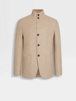 Travel In Style|Overshirts And Chore Jackets>ZEGNA Oasi Cashmere Il Conte Jacket LightTaupeMultimélange
