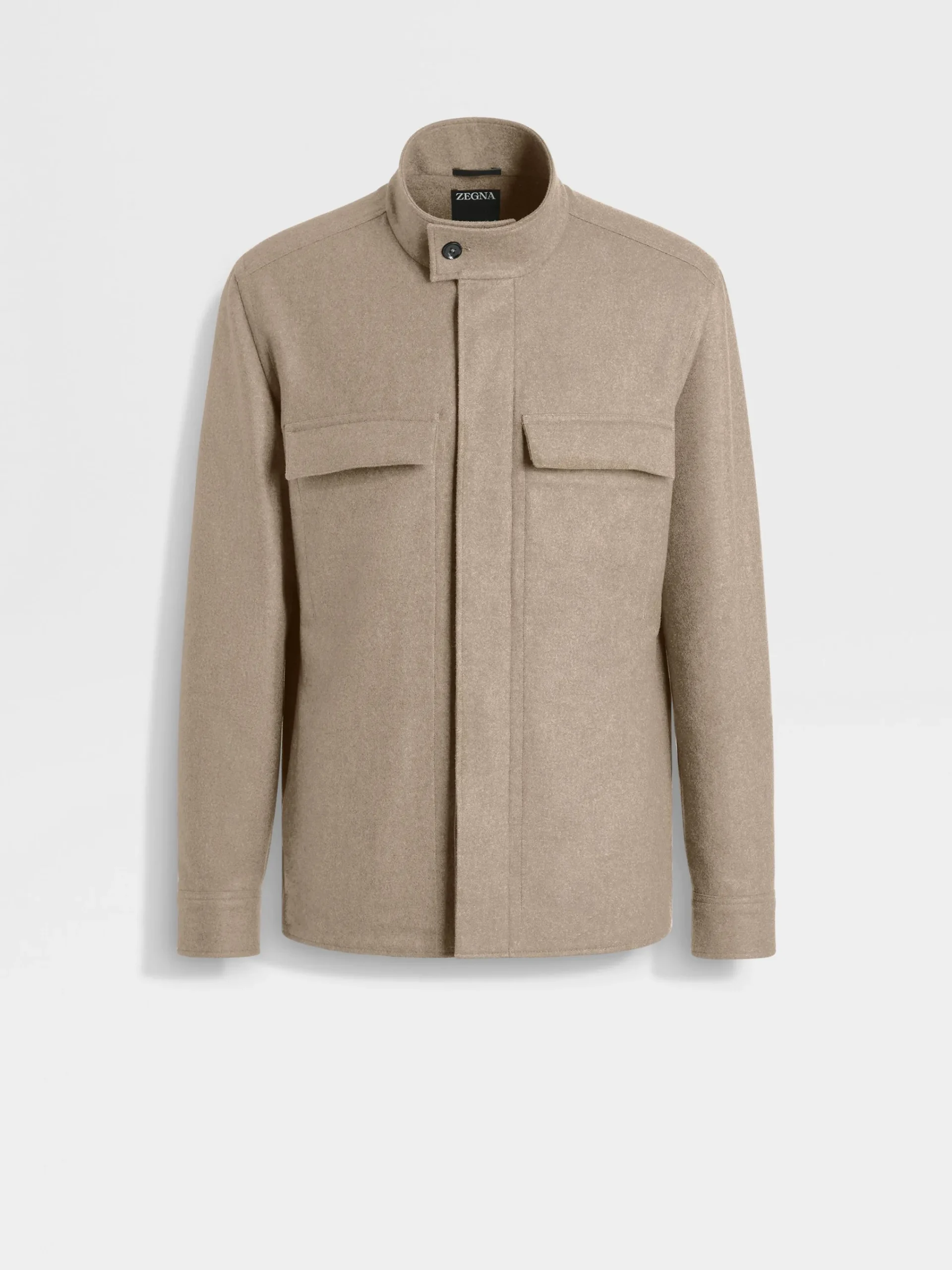 Travel In Style|Overshirts And Chore Jackets>ZEGNA Oasi Cashmere Overshirt LightTaupeMultimélange