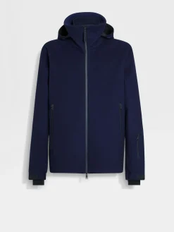 Travel In Style|Jackets And Coats>ZEGNA Oasi Cashmere Ski Jacket InkBlue