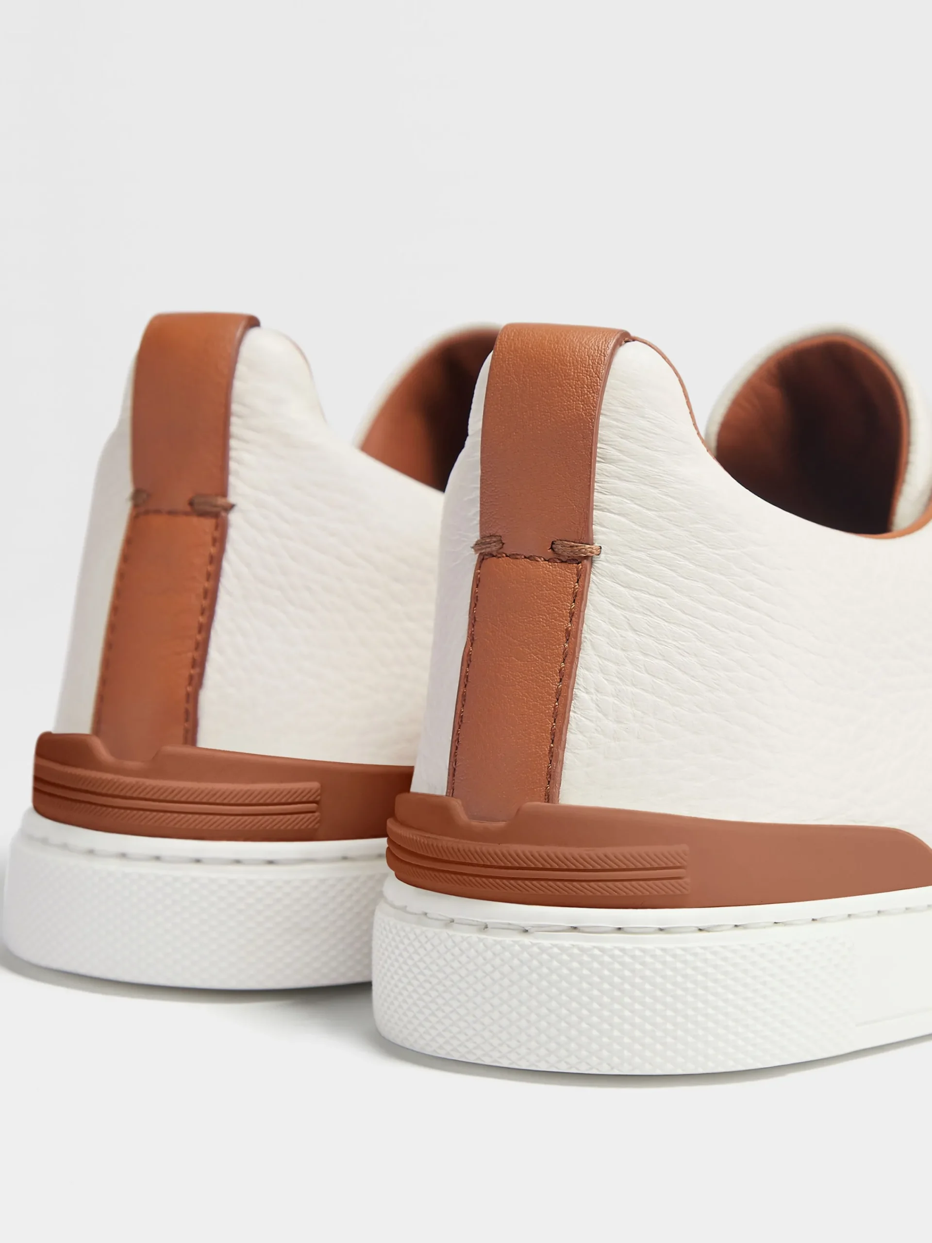 Sneakers>ZEGNA Off White Deerskin Triple Stitch™ Sneakers OffWhite