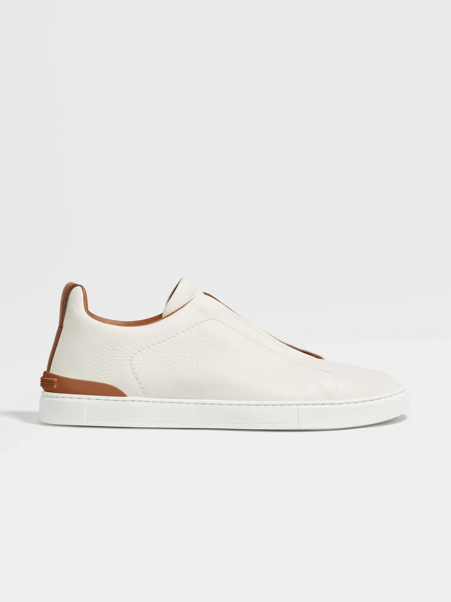 Sneakers>ZEGNA Off White Deerskin Triple Stitch™ Sneakers OffWhite