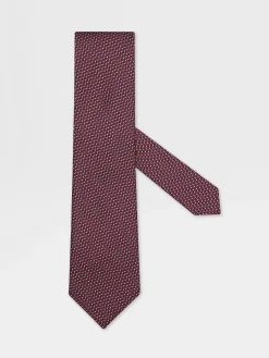 Ties And Bow Ties>ZEGNA Silk Tie Red