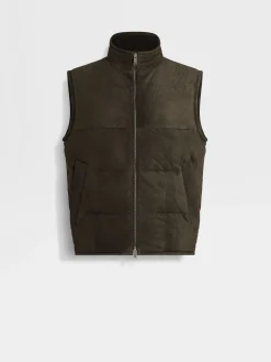 Travel In Style|Jackets And Coats>ZEGNA Suede Vest DarkBrown
