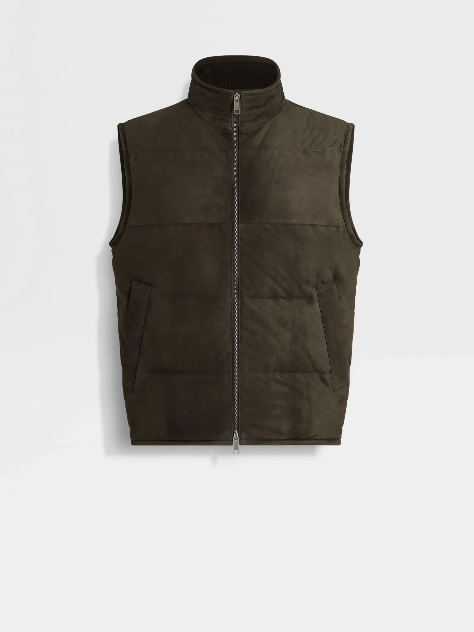 Travel In Style|Jackets And Coats>ZEGNA Suede Vest DarkBrown