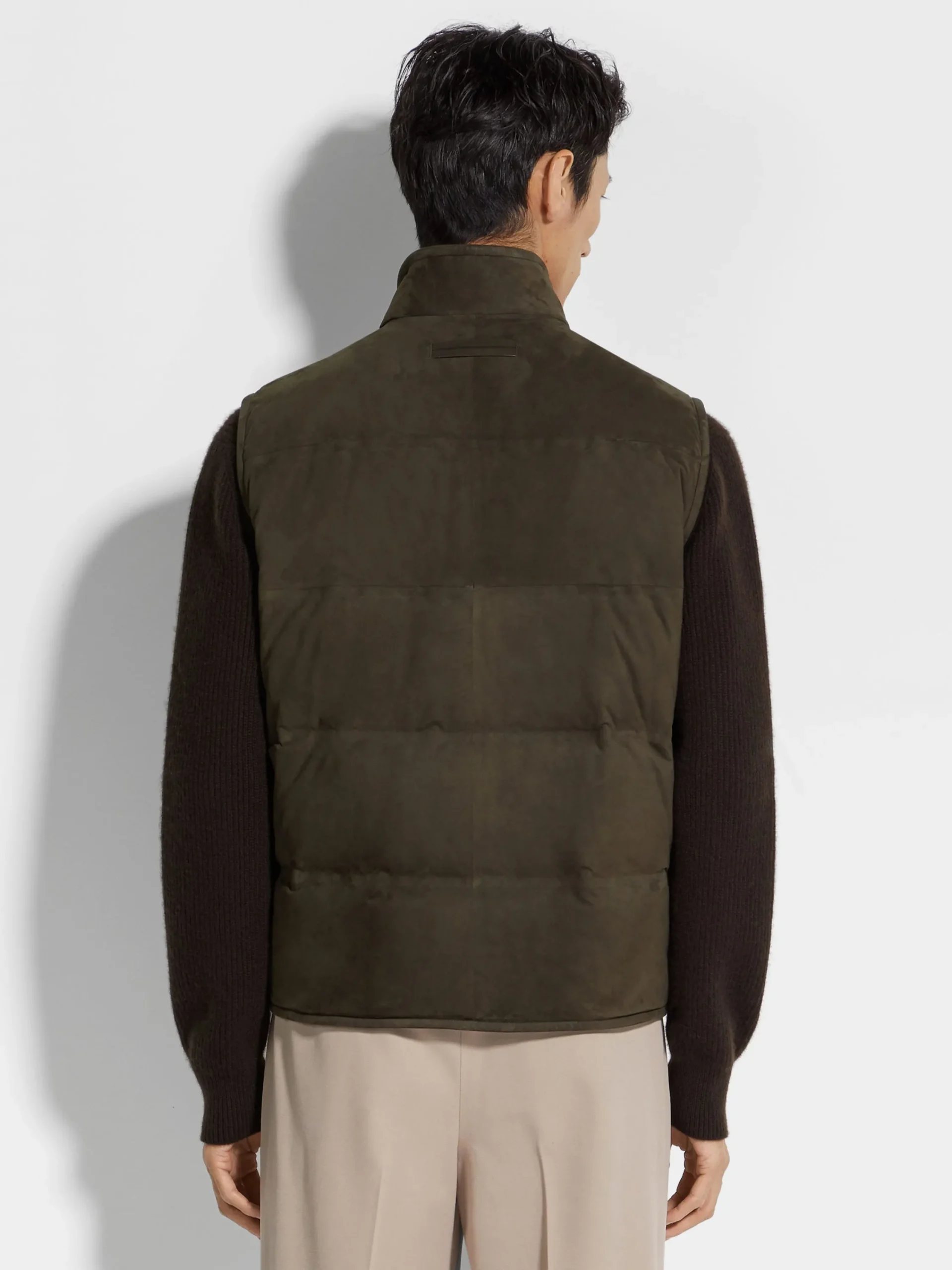 Travel In Style|Jackets And Coats>ZEGNA Suede Vest DarkBrown