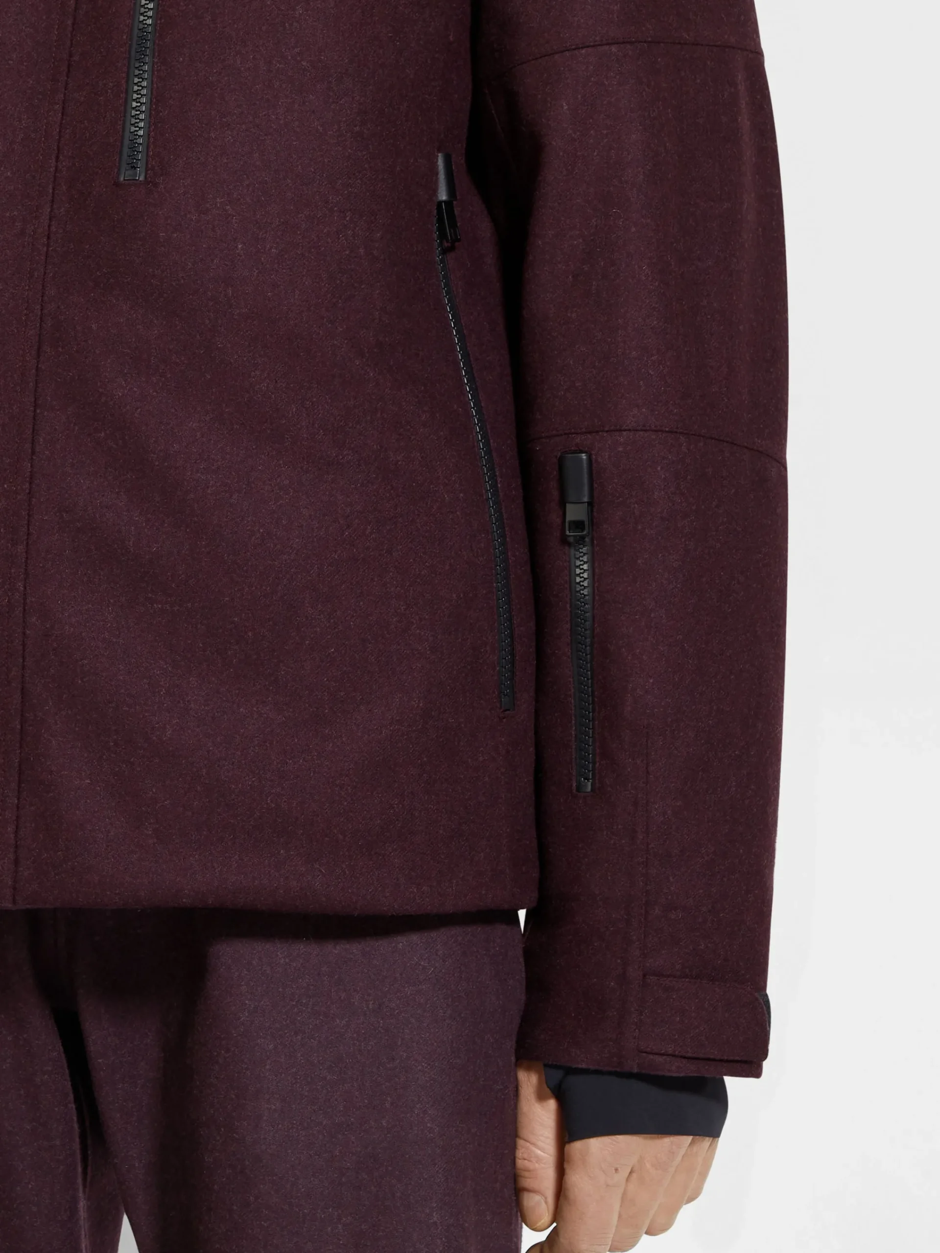 Jackets And Coats>ZEGNA Techmerino™ Wool Ski Jacket DarkPurple