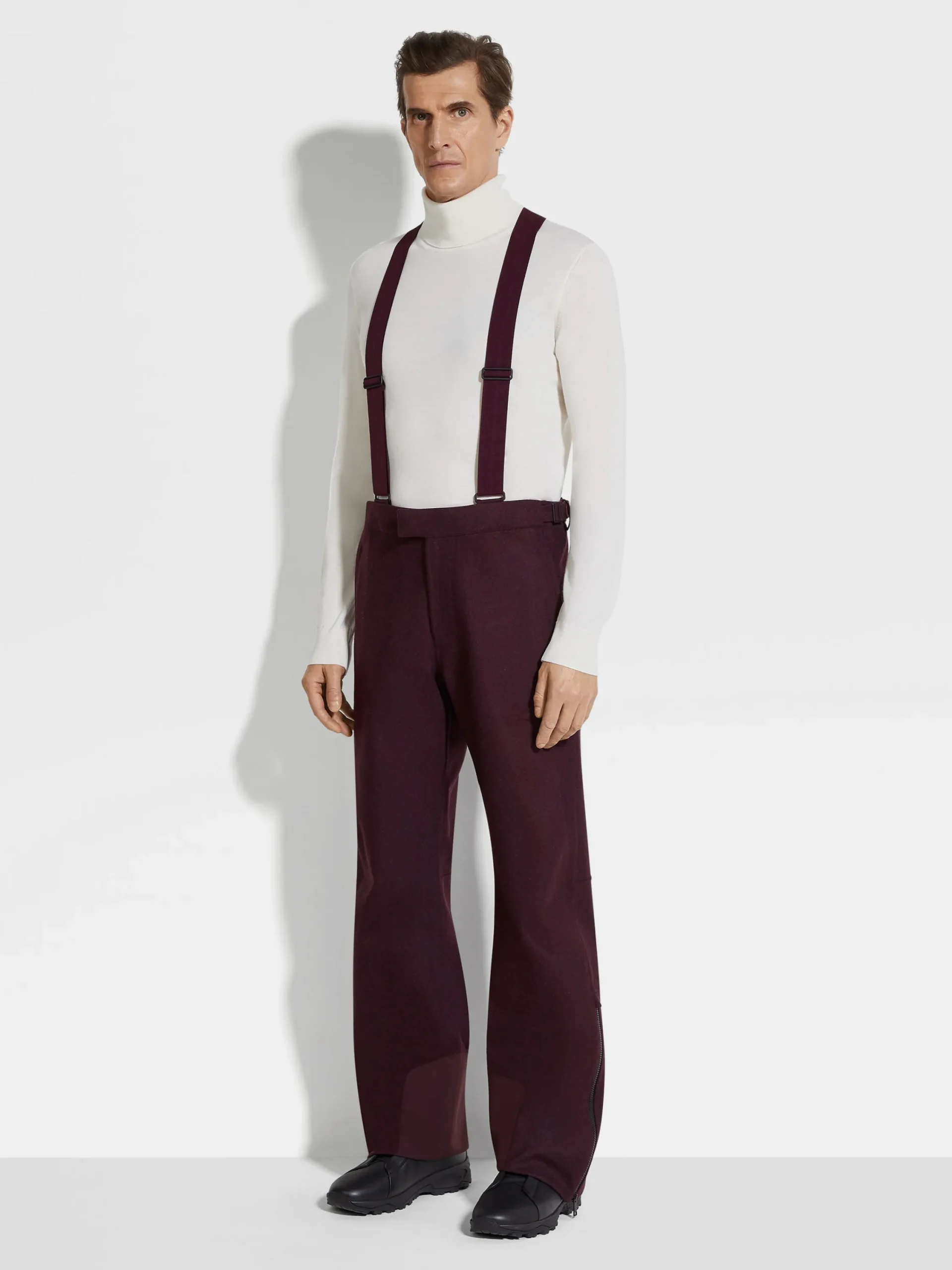 Jackets And Coats>ZEGNA Techmerino™ Wool Ski Pants DarkPurple