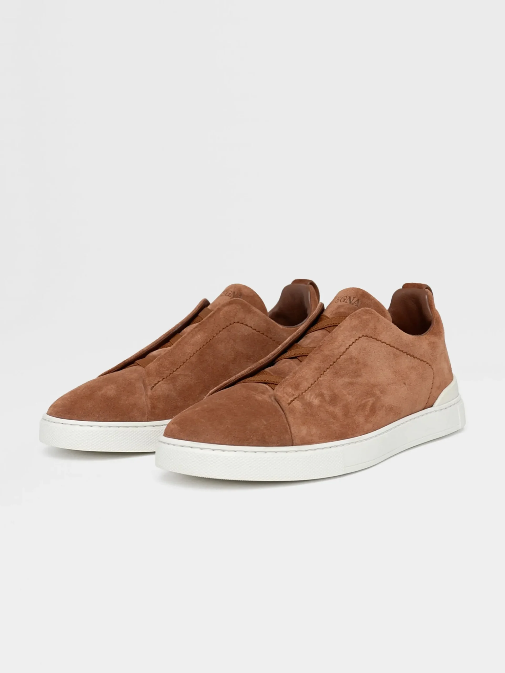 Sneakers>ZEGNA Suede Triple Stitch™ Sneakers Tobacco