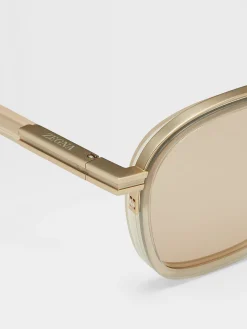 Small Gifts|Sunglasses>ZEGNA Transparent Dark Grey Orizzonte I Acetate and Metal Sunglasses TransparentDarkGrey