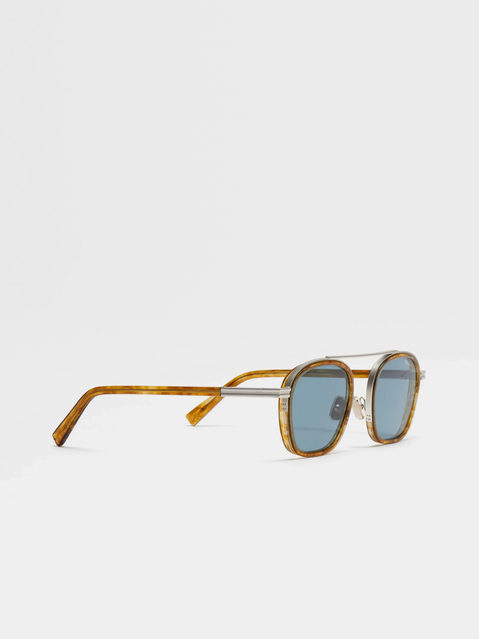 Small Gifts|Travel In Style>ZEGNA Transparent Light Brown Havana Orizzonte I Acetate and Metal Sunglasses TransparentLightBrownHavana