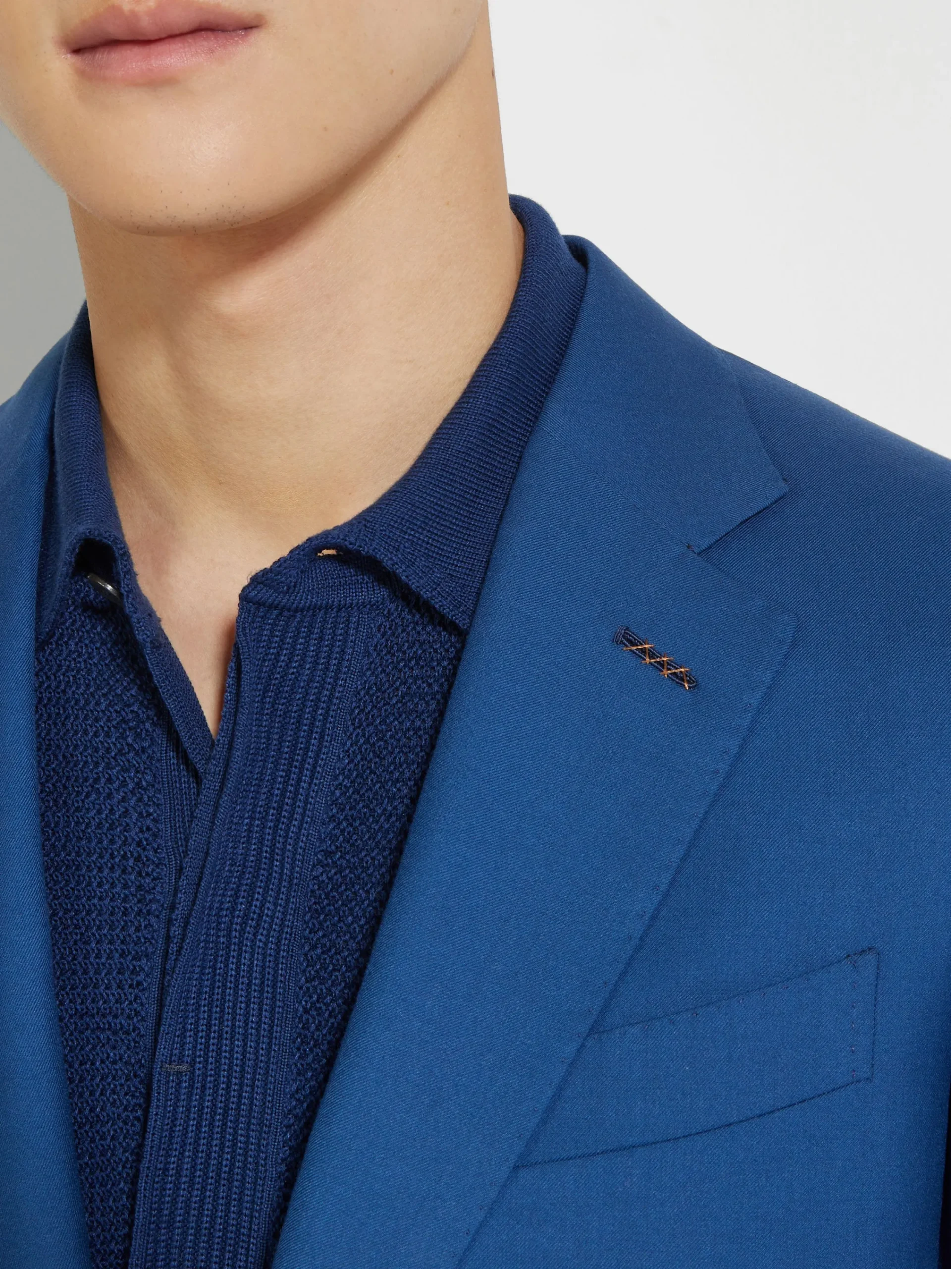Suits>ZEGNA Utility Blue Oasi Cashmere Suit UtilityBlue