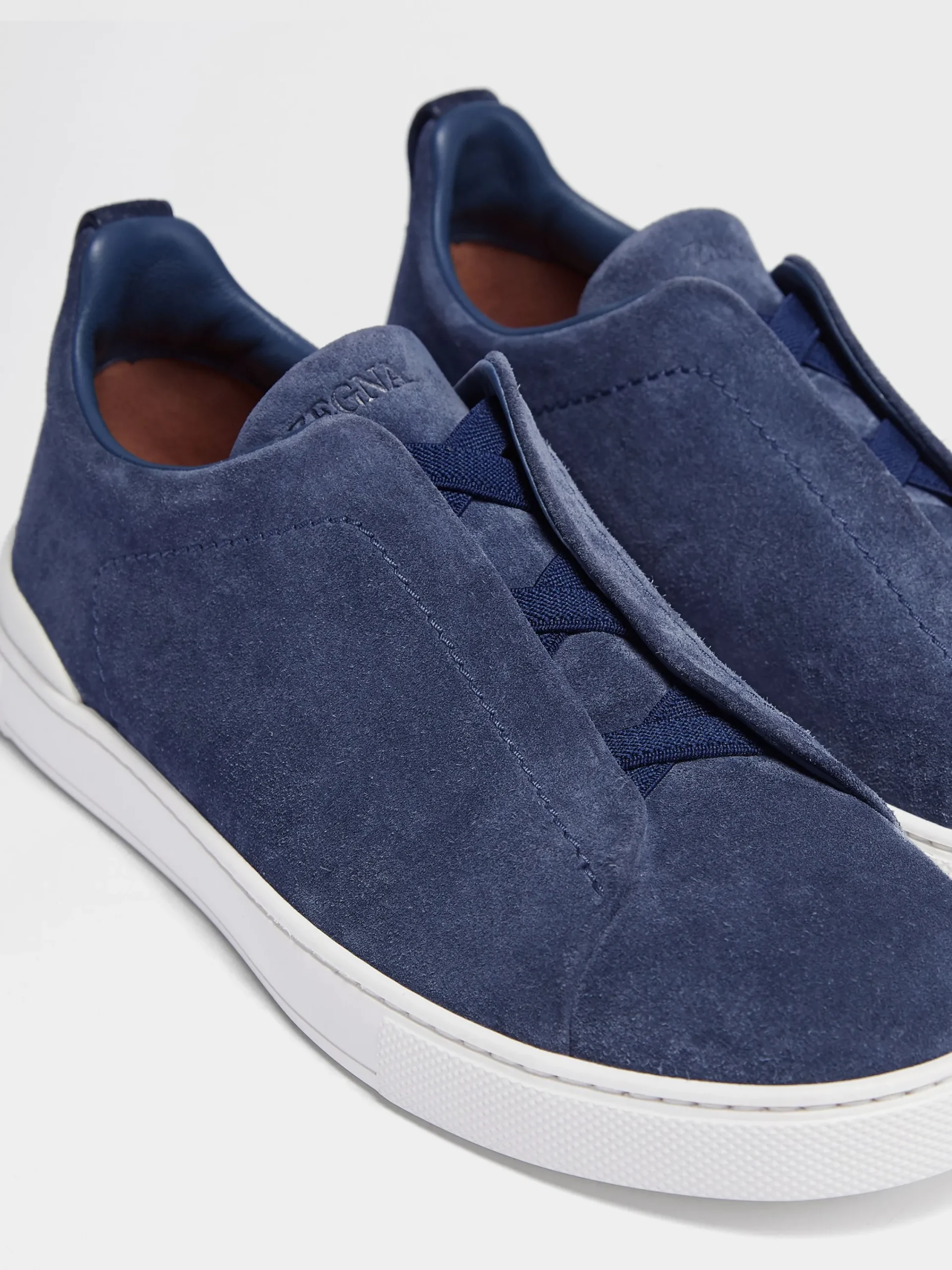 Sneakers>ZEGNA Utility Blue Suede Triple Stitch™ Sneakers UtilityBlue