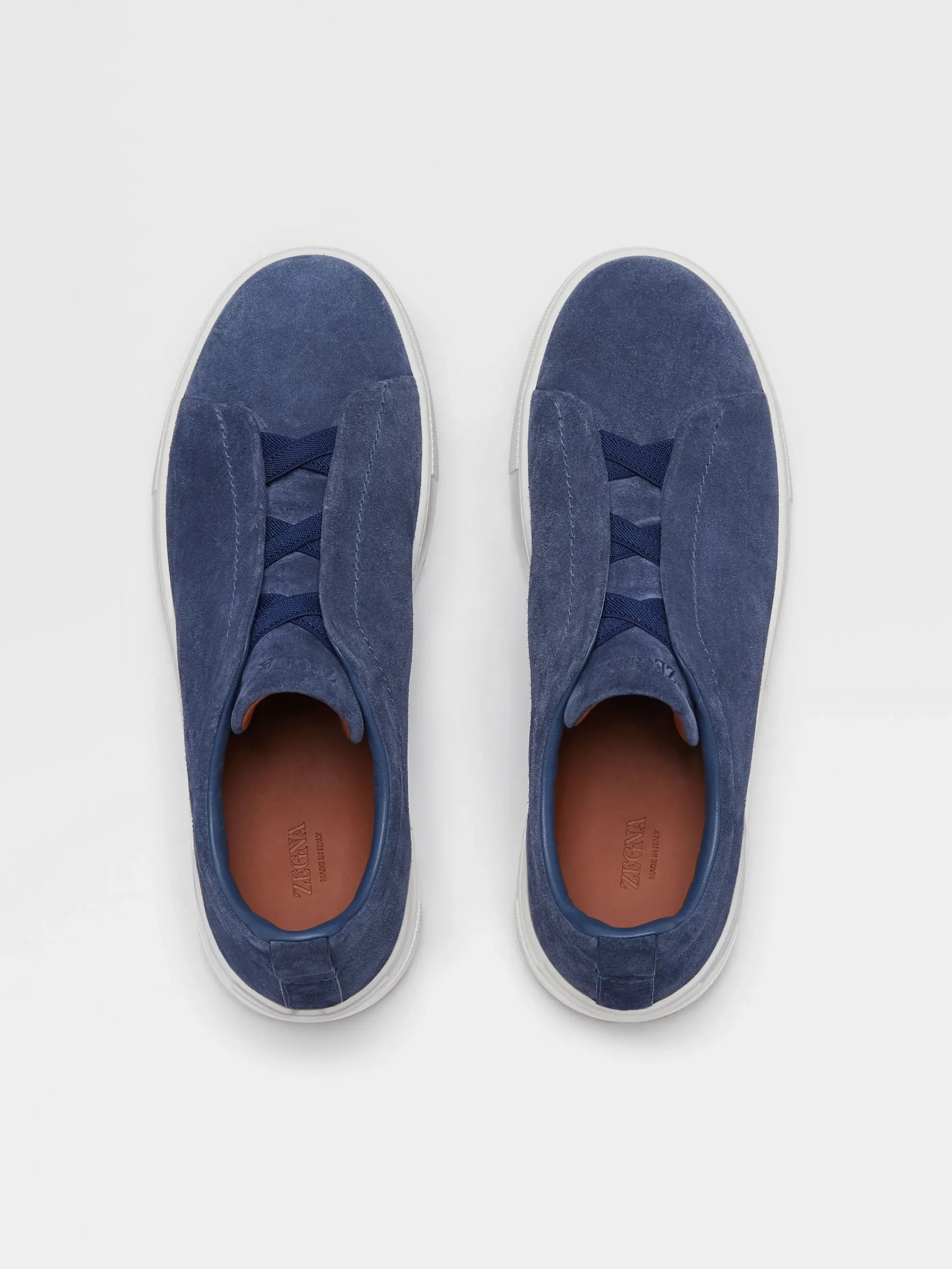 Sneakers>ZEGNA Utility Blue Suede Triple Stitch™ Sneakers UtilityBlue