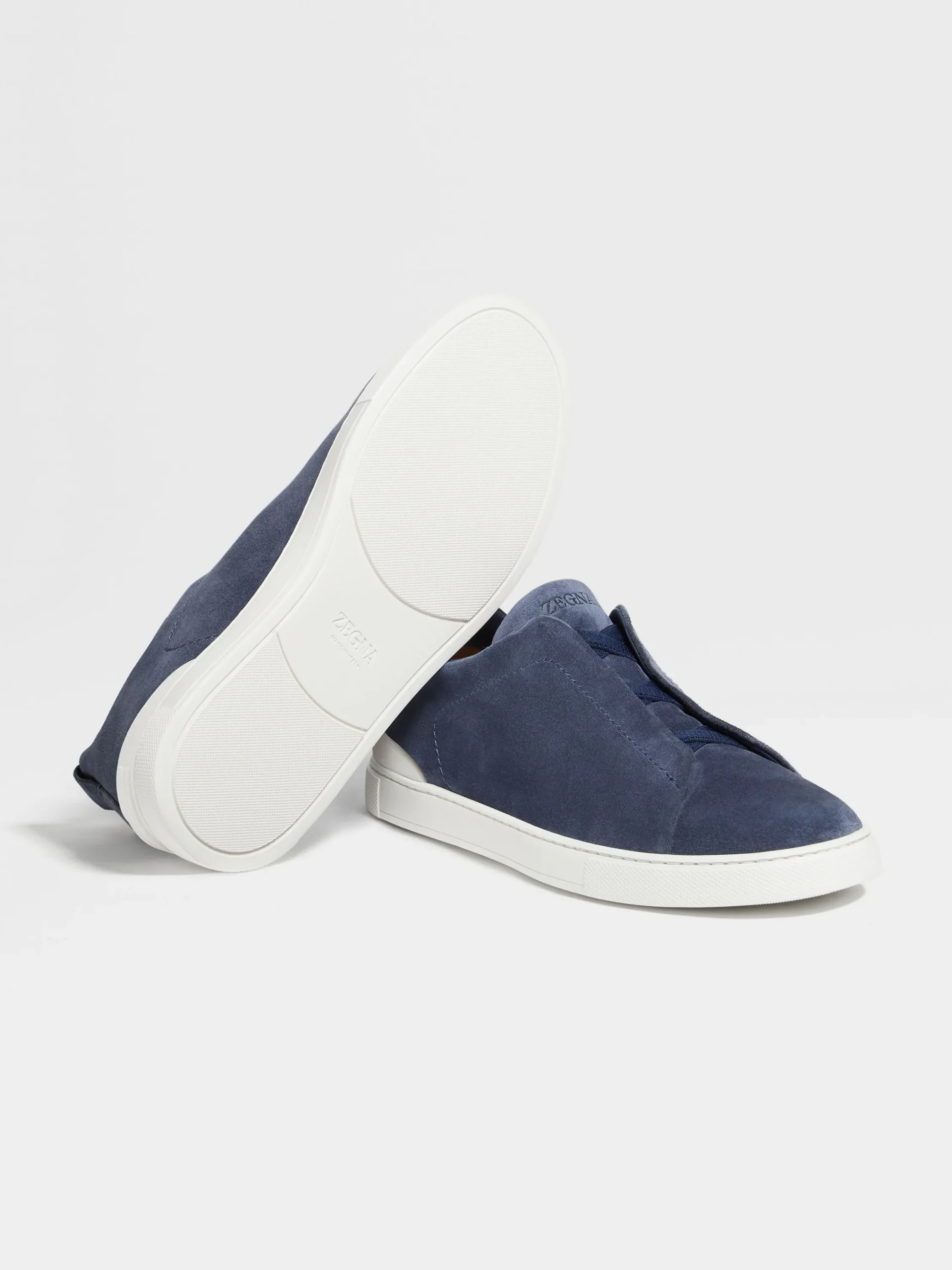 Sneakers>ZEGNA Utility Blue Suede Triple Stitch™ Sneakers UtilityBlue
