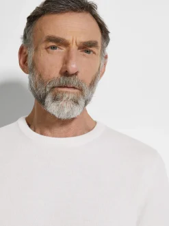 Travel In Style|Sweaters>ZEGNA White Mélange Oasi Cashmere Crewneck WhiteMélange