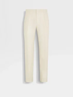 Pants>ZEGNA Oasi Lino Pants White