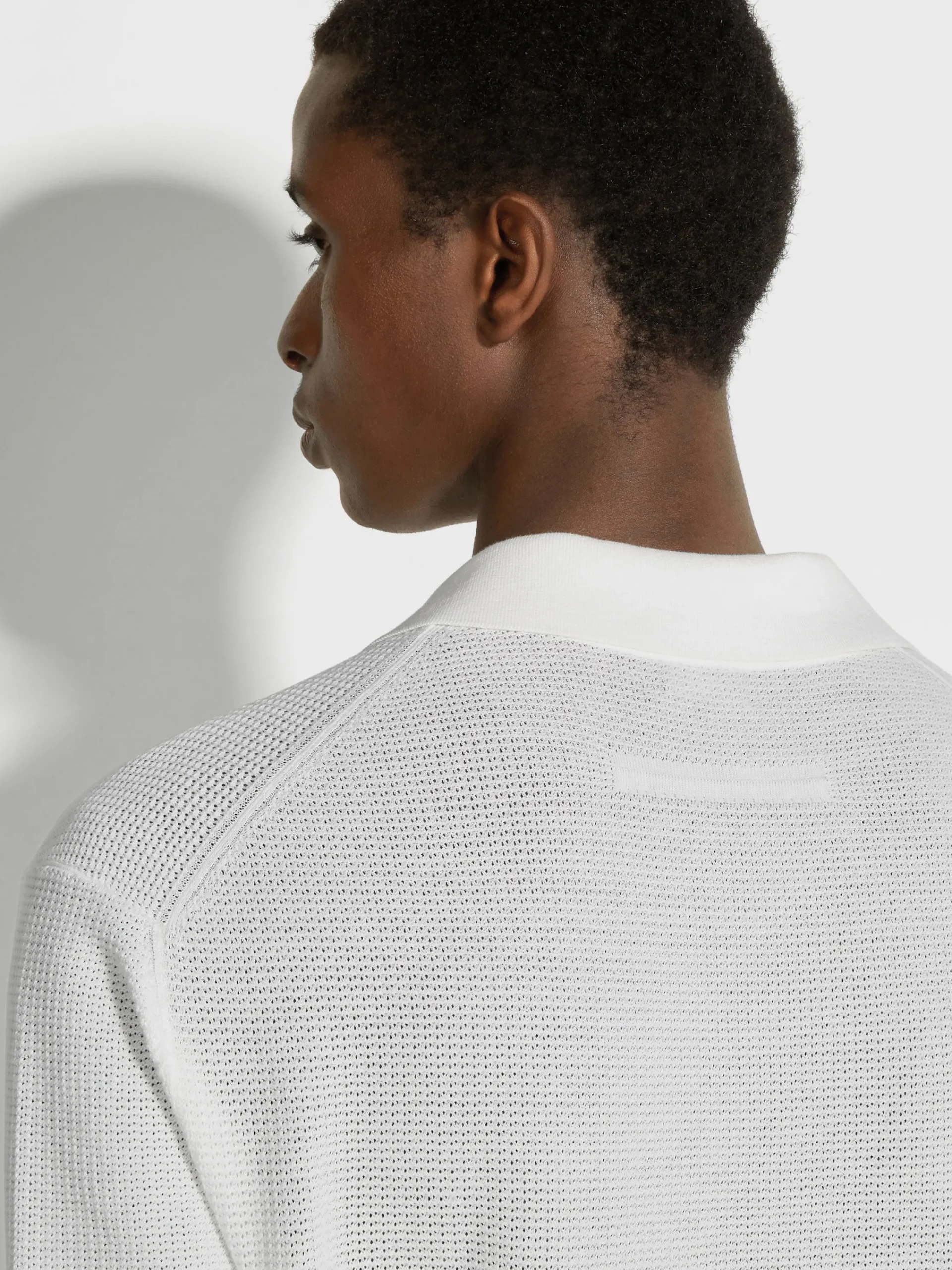 Polo Shirts|Sweaters>ZEGNA Premium Cotton Polo Shirt White