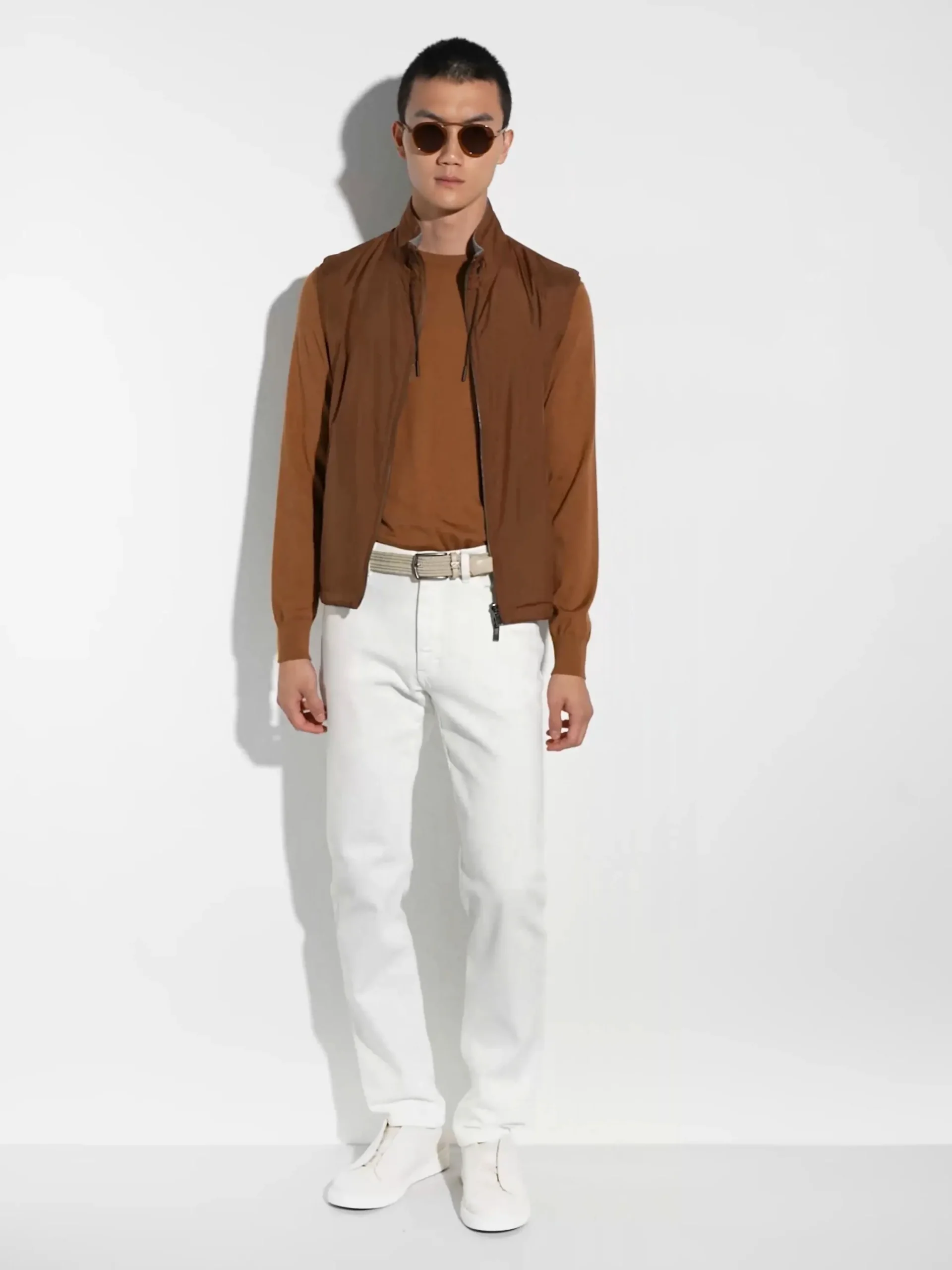Jeans>ZEGNA Rinse-washed Cotton Roccia Jeans White