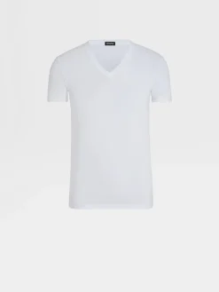Underwear And Socks|Underwear And Socks>ZEGNA Stretch Cotton T-shirt White