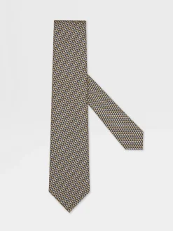 Ties And Bow Ties>ZEGNA Silk Tie Yellow