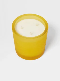 Small Gifts|Lifestyle And Luxury Home Accessories>ZEGNA Silk 3-wick Candle Yellow